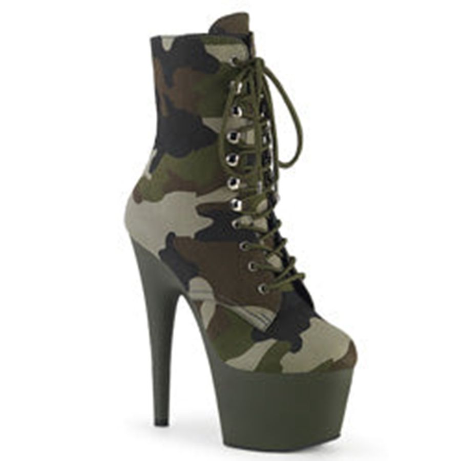 Women's Pleaser Adore-1020CAMO Ankle Boots Camouflage | 410HTWRLP