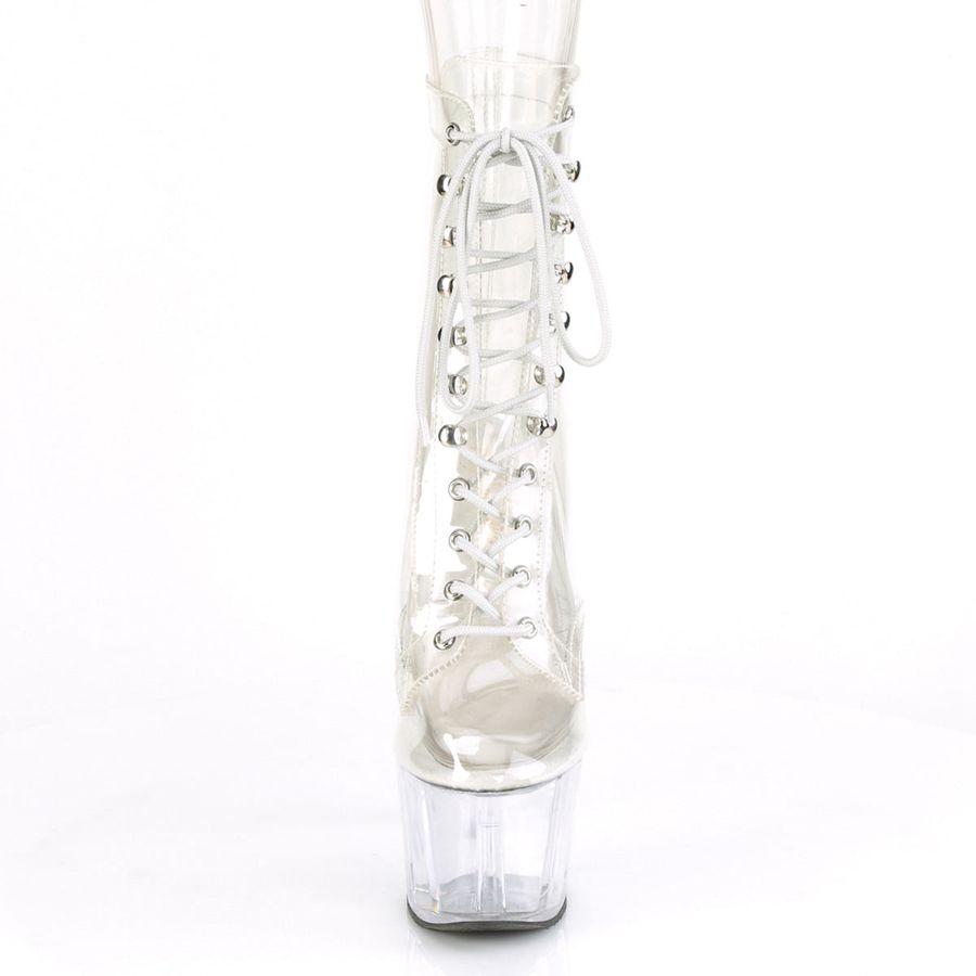 Women's Pleaser Adore-1020C Ankle Boots Clear | 105SNPXWR