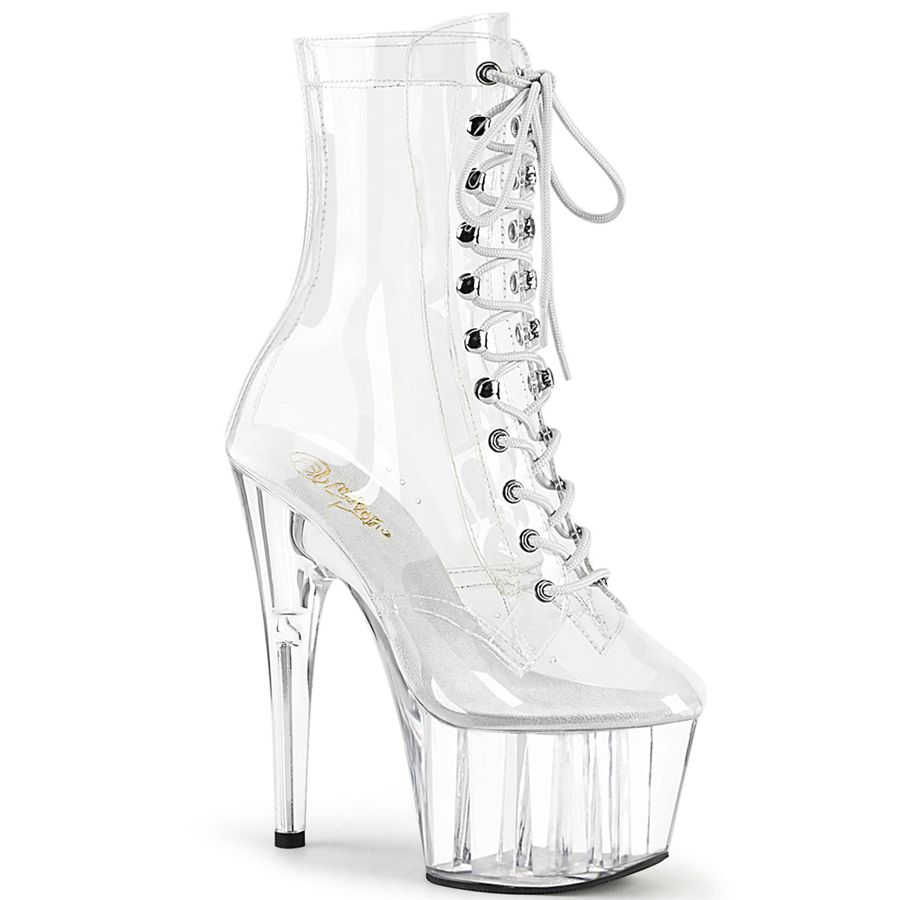 Women\'s Pleaser Adore-1020C Ankle Boots Clear | 105SNPXWR