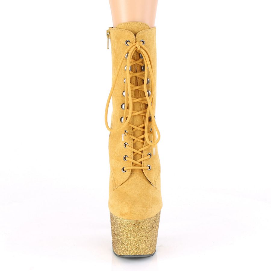 Women's Pleaser Adore-1020FSMG Ankle Boots Gold | 162UANYSF