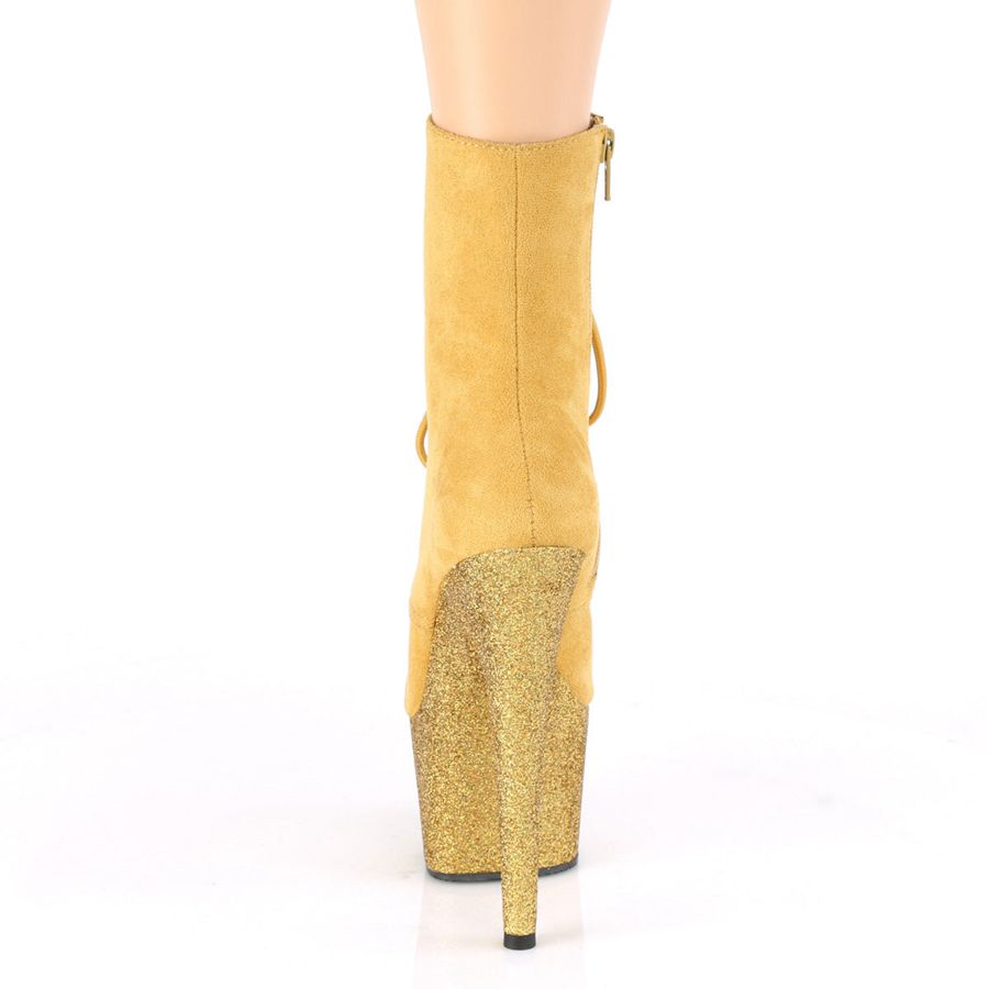 Women's Pleaser Adore-1020FSMG Ankle Boots Gold | 162UANYSF