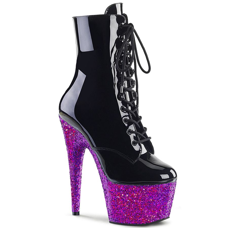 Women\'s Pleaser Adore-1020LG Ankle Boots Purple | 620WHOQBJ