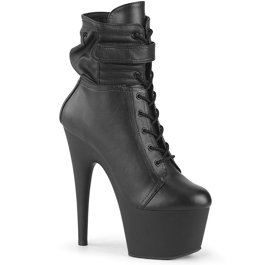 Women\'s Pleaser Adore-1020POUCH Ankle Boots Black | 501TZJKUL