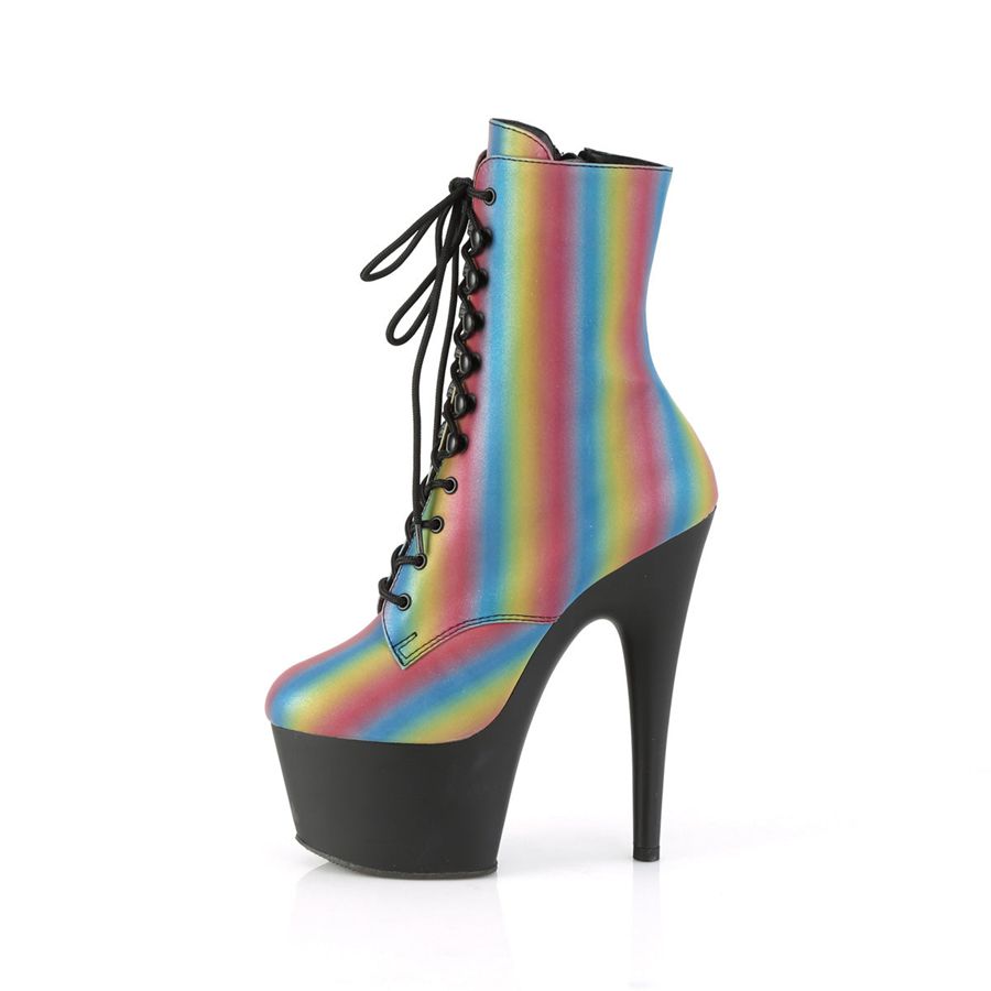 Women's Pleaser Adore-1020REFL-02 Ankle Boots Multicolor | 523WMJAHC