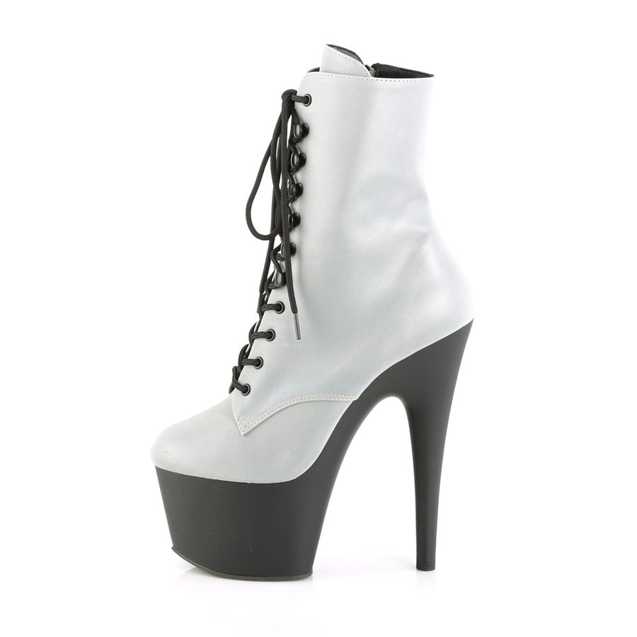 Women's Pleaser Adore-1020REFL Ankle Boots White | 371BOLCQS