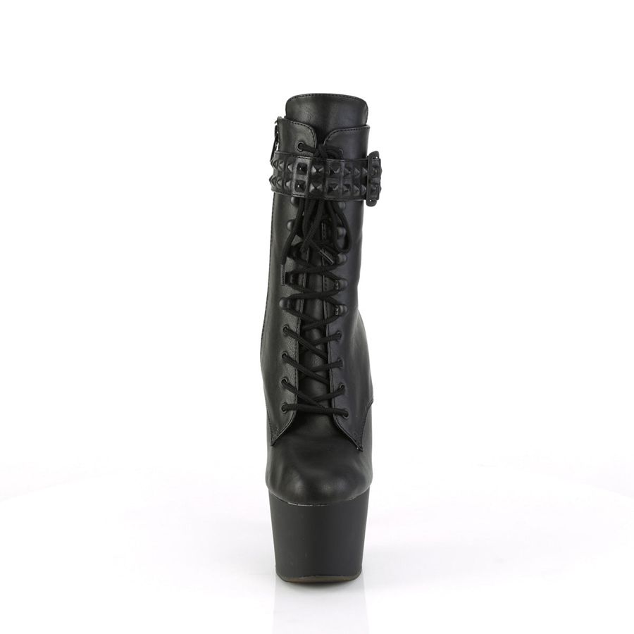 Women's Pleaser Adore-1020STR Ankle Boots Black | 051FQLBWH