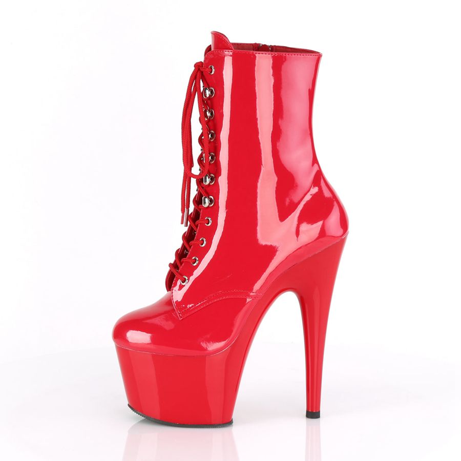 Women's Pleaser Adore-1020 Ankle Boots Red | 281KDLVBW