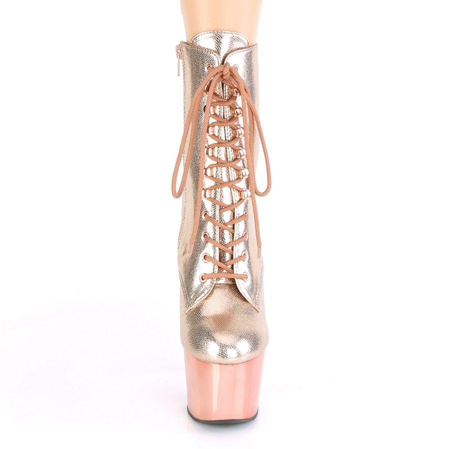 Women's Pleaser Adore-1020 Ankle Boots Rose Gold | 867PMGYDB