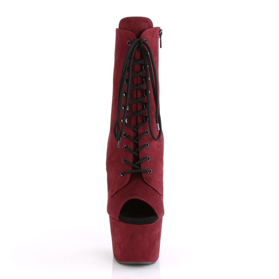 Women's Pleaser Adore-1021FS Ankle Boots Burgundy | 184UDKMYN