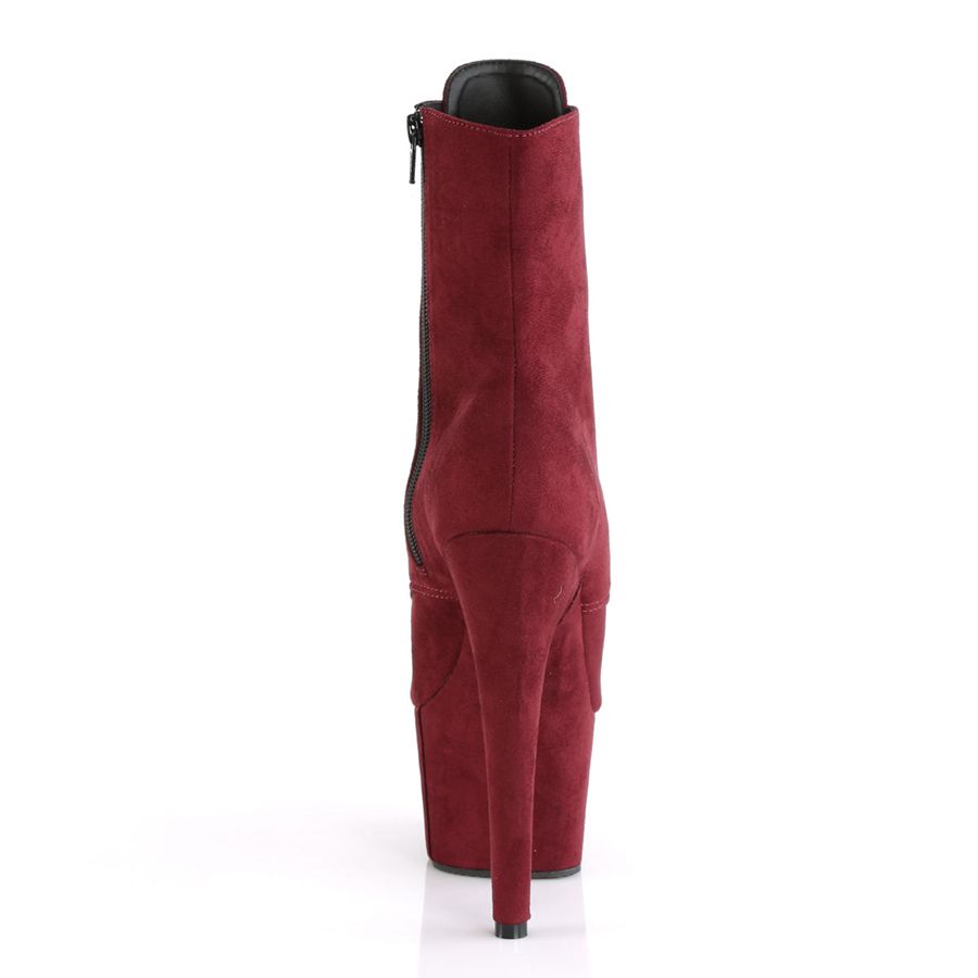 Women's Pleaser Adore-1021FS Ankle Boots Burgundy | 184UDKMYN