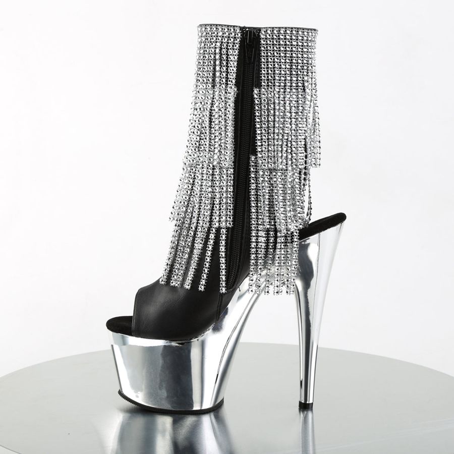 Women's Pleaser Adore-1024RSF Ankle Boots Silver | 689FIESCT