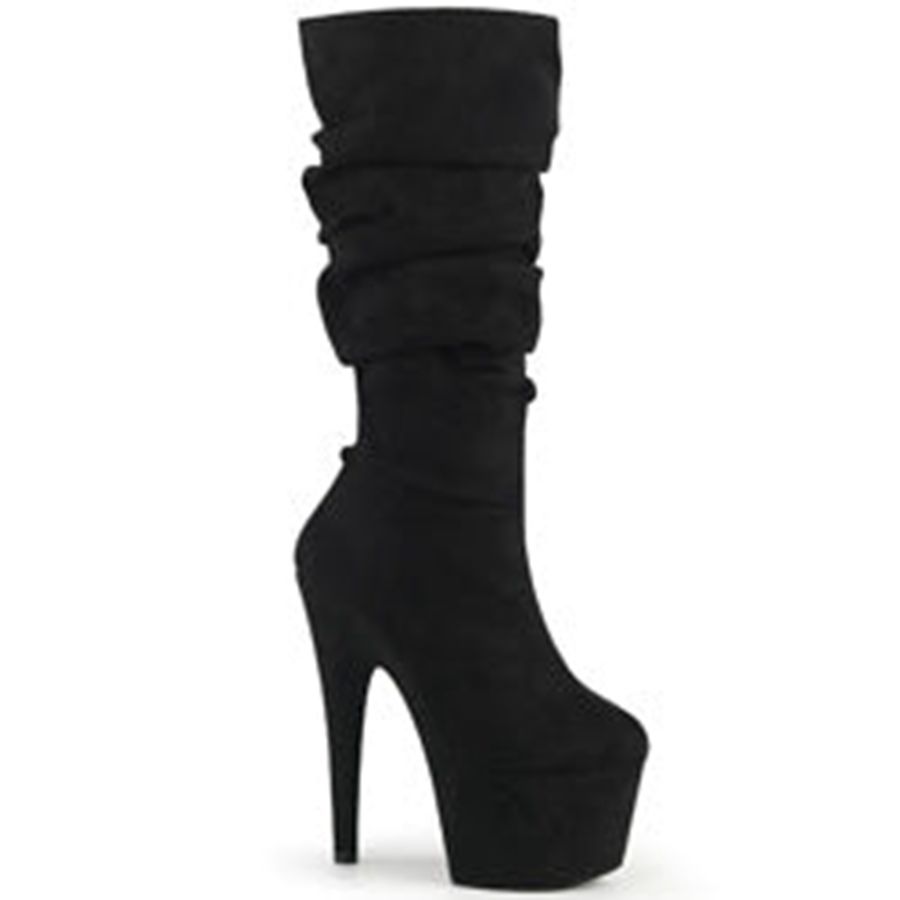 Women's Pleaser Adore-1061 Knee High Boots Black | 094IDLTQH