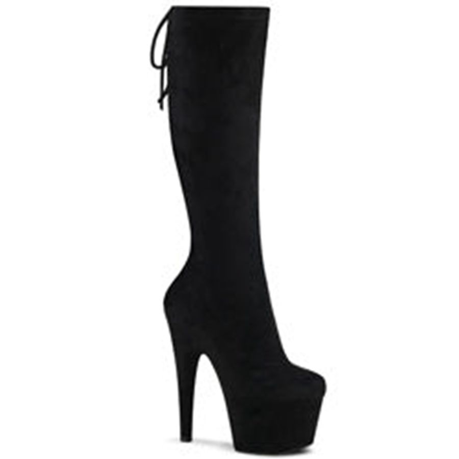 Women's Pleaser Adore-2008 Knee High Boots Black | 018HIDSVZ