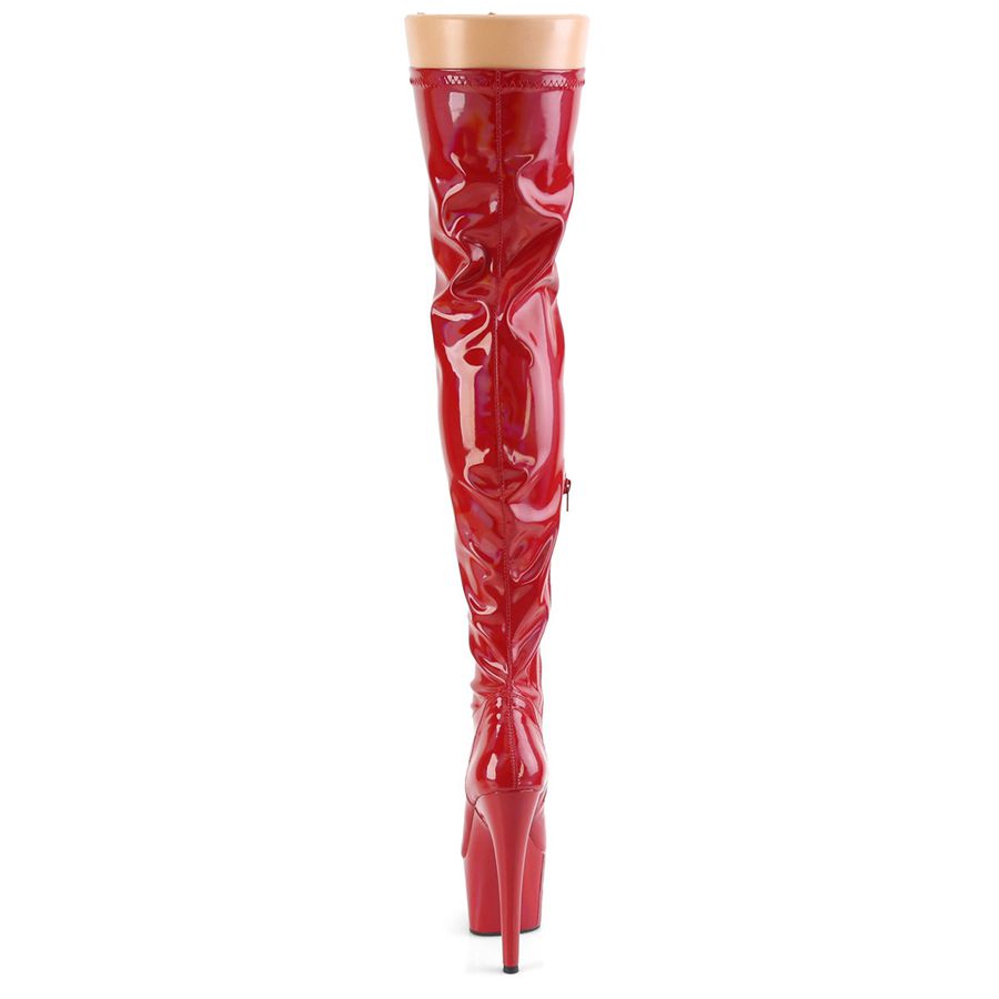 Women's Pleaser Adore-3000HWR Thigh High Boots Red | 846ZEBJLC