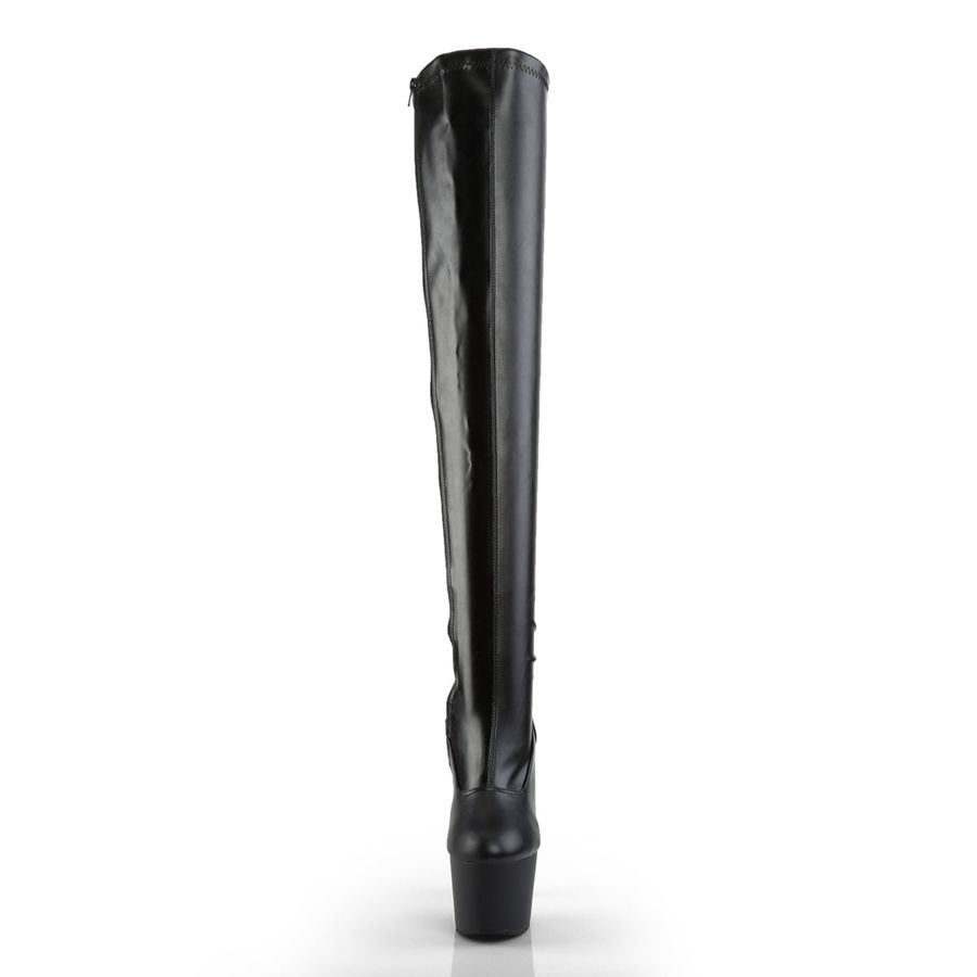 Women's Pleaser Adore-3000 Thigh High Boots Black | 954JLOGIX