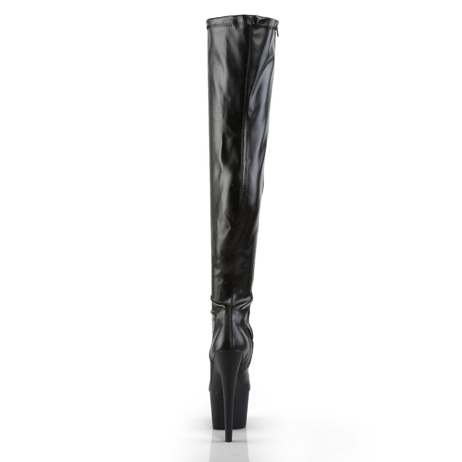 Women's Pleaser Adore-3000 Thigh High Boots Black | 954JLOGIX