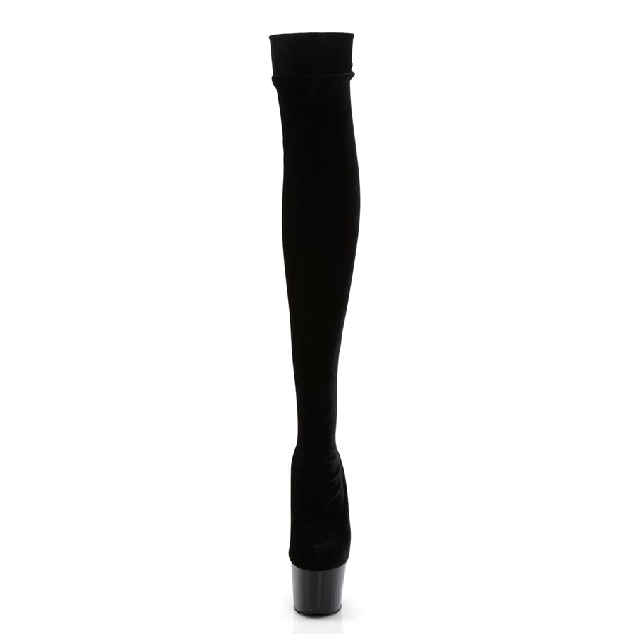 Women's Pleaser Adore-3002 Thigh High Boots Black | 497NVZSXF