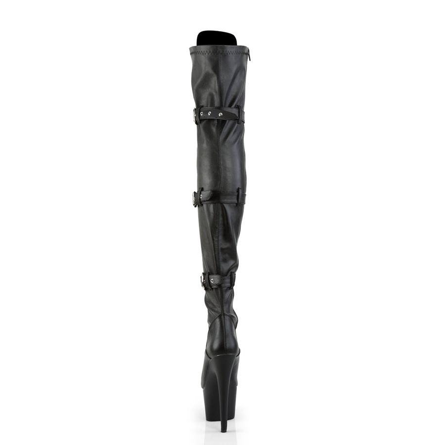 Women's Pleaser Adore-3028 Thigh High Boots Black | 205DCYBQZ