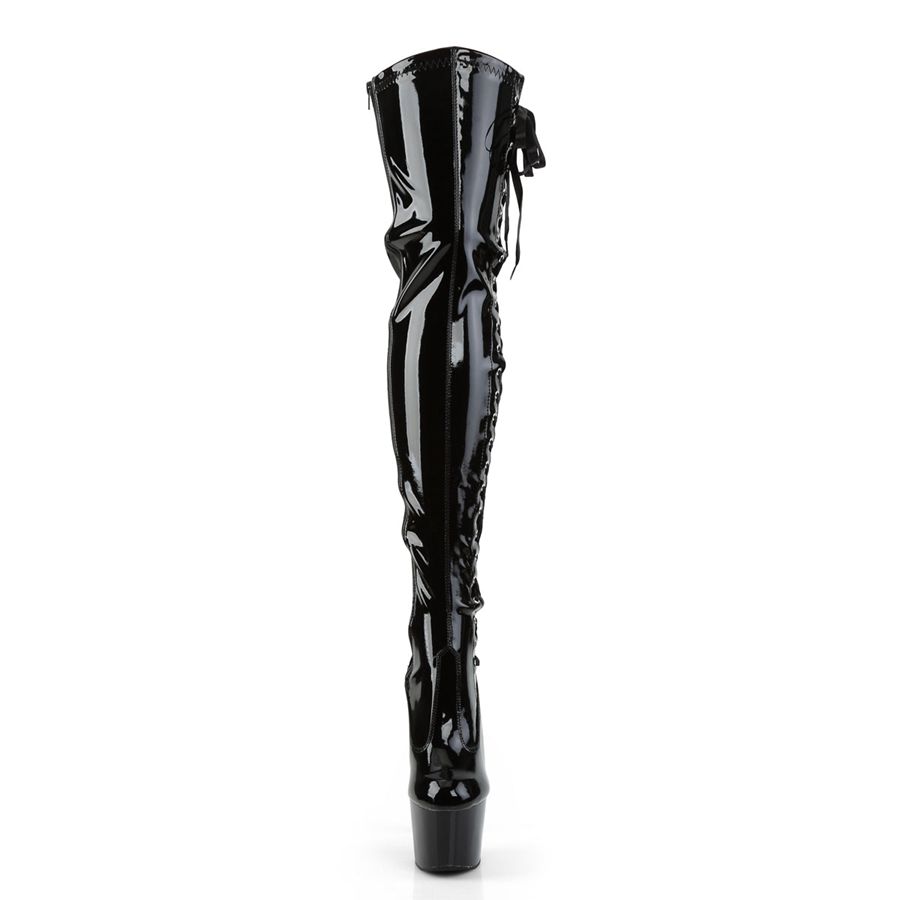 Women's Pleaser Adore-3050 Thigh High Boots Black | 829FRYSKB