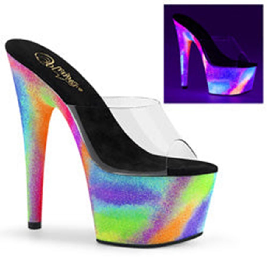 Women's Pleaser Adore-701GXY Platform Sandals Multicolor | 360AJQFTY