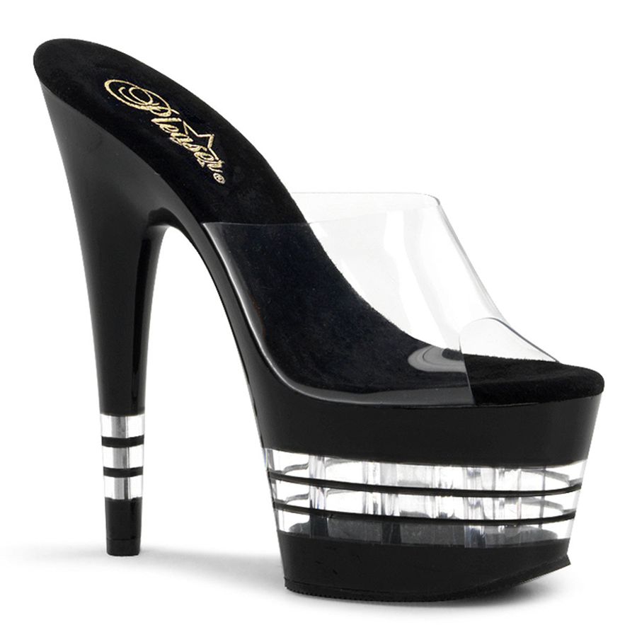 Women\'s Pleaser Adore-701LN Platform Sandals Black | 458HKITSQ