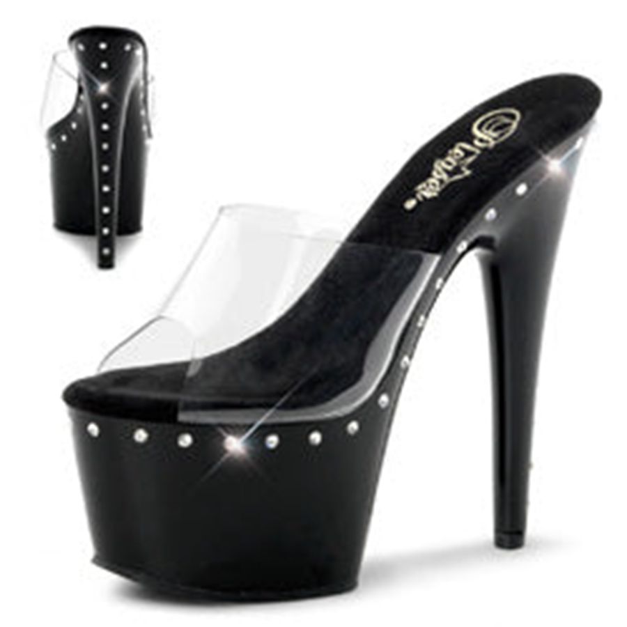 Women's Pleaser Adore-701LS Platform Sandals Black | 598BDGKAP