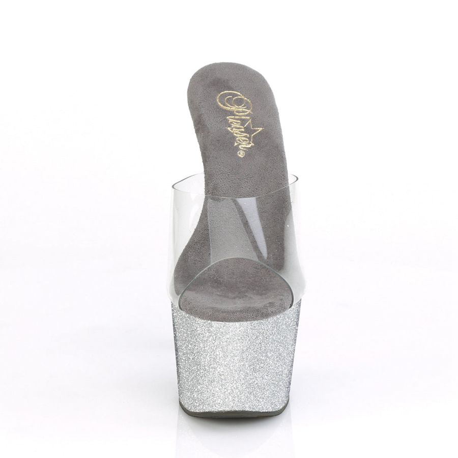 Women's Pleaser Adore-701OMBRE Platform Sandals Silver | 283SGUDJH