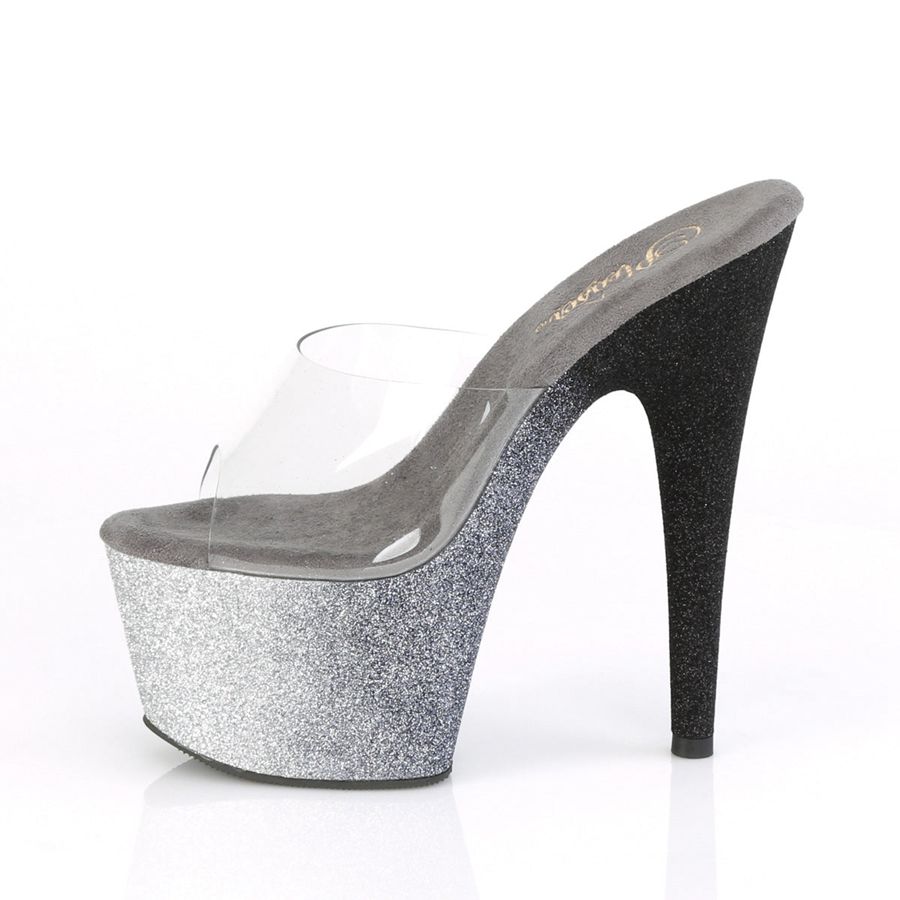 Women's Pleaser Adore-701OMBRE Platform Sandals Silver | 283SGUDJH