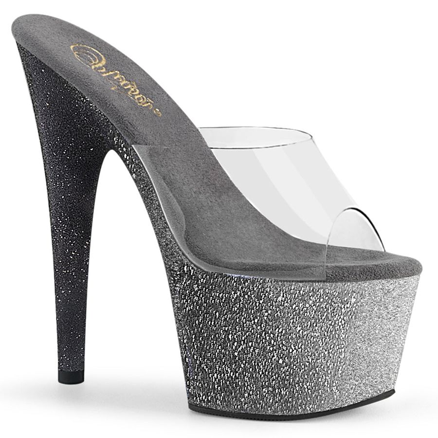 Women\'s Pleaser Adore-701OMBRE Platform Sandals Silver | 283SGUDJH