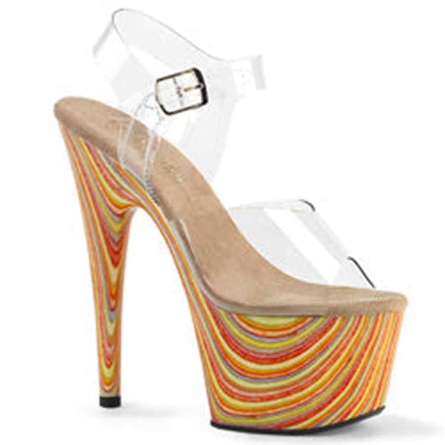 Women's Pleaser Adore-708JB Ankle Strap Sandals Multicolor | 946UNQAGH