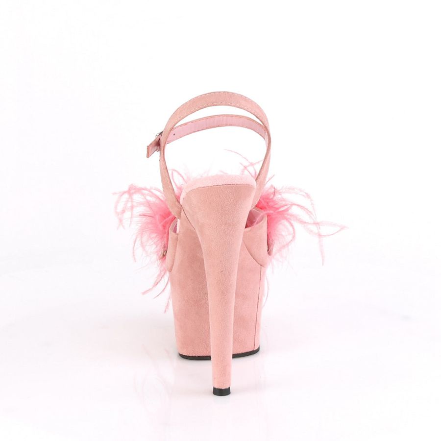 Women's Pleaser Adore-709F Ankle Strap Sandals Pink | 896GZCXPO