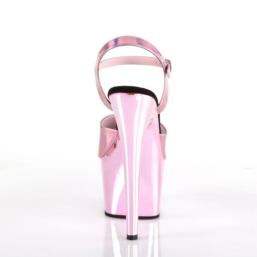 Women's Pleaser Adore-709HGCH Ankle Strap Sandals Pink | 546QUYGLE