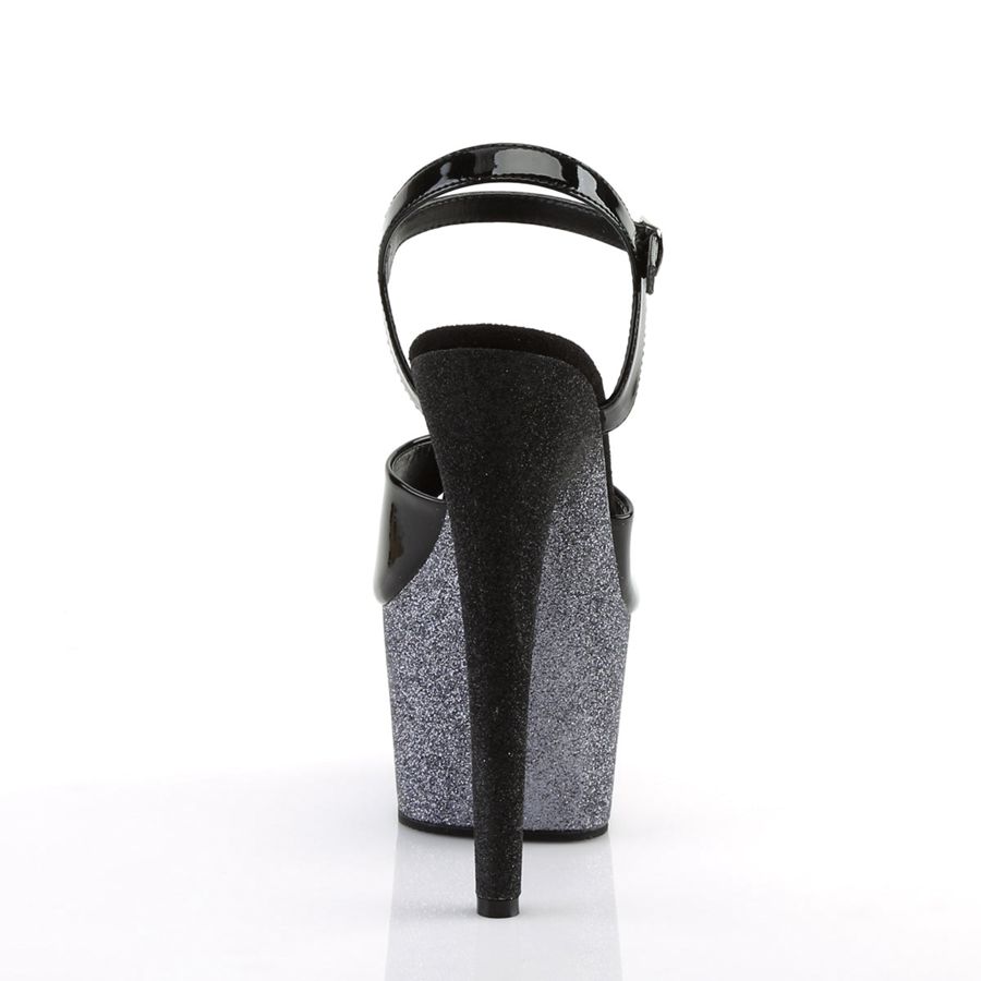 Women's Pleaser Adore-709OMBRE Ankle Strap Sandals Silver | 306AXGBHZ