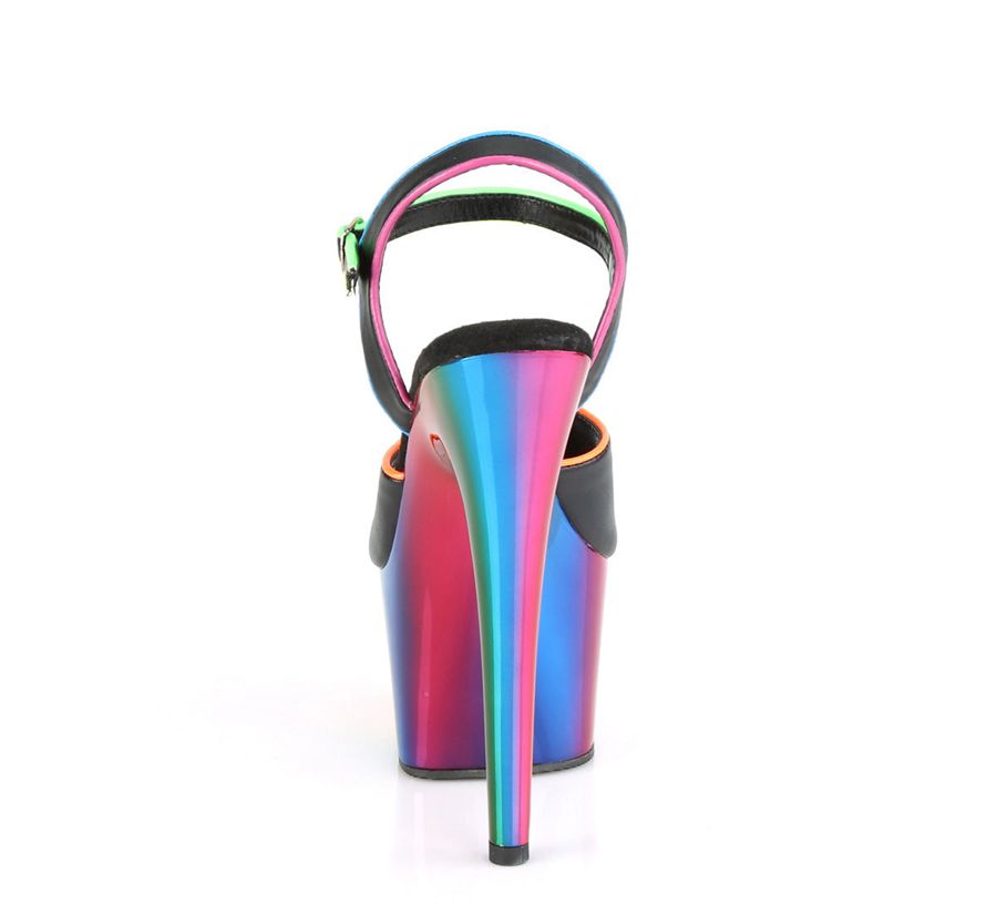 Women's Pleaser Adore-709RC-02 Ankle Strap Sandals Multicolor | 361VPHKYC