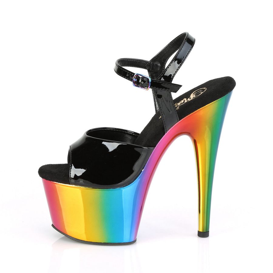 Women's Pleaser Adore-709RC Ankle Strap Sandals Multicolor | 495QISEZD