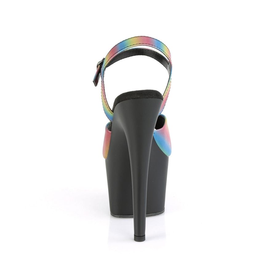 Women's Pleaser Adore-709REFL-02 Ankle Strap Sandals Multicolor | 962GACXPN