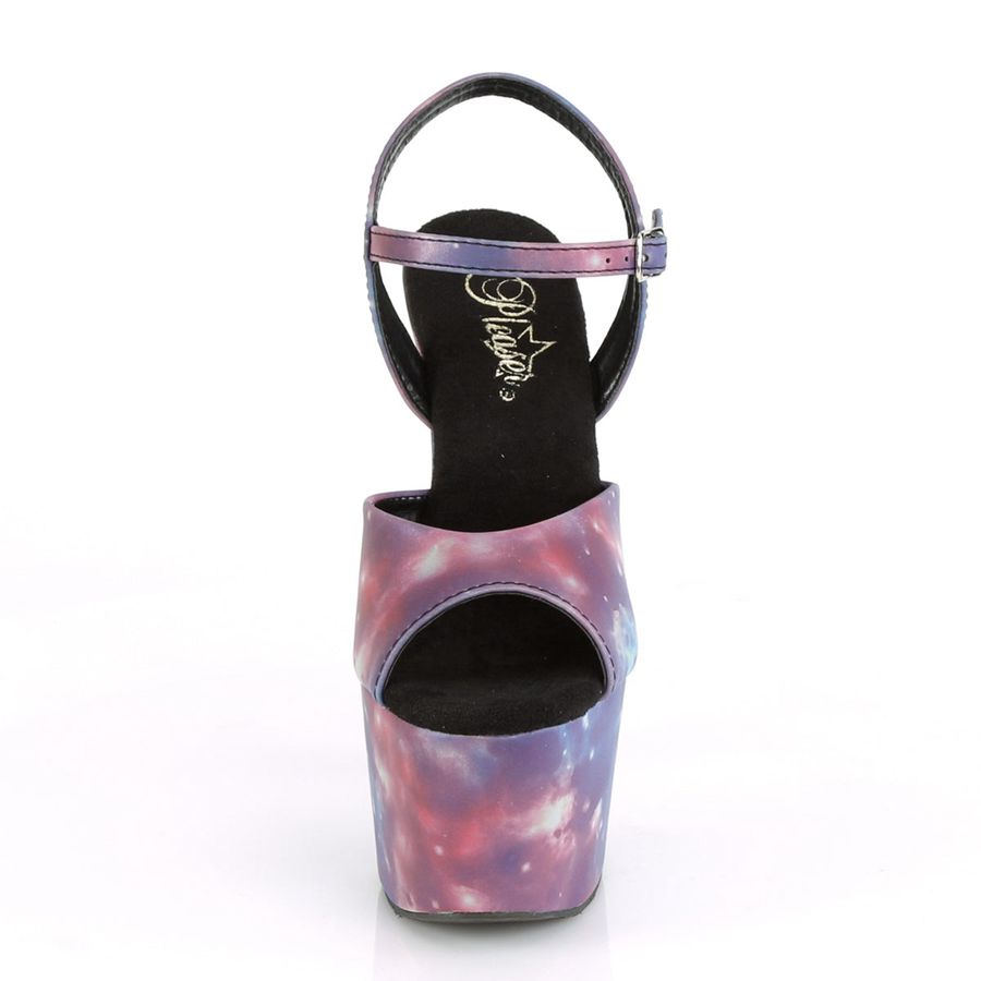 Women's Pleaser Adore-709REFL Ankle Strap Sandals Purple | 560GMSOXV