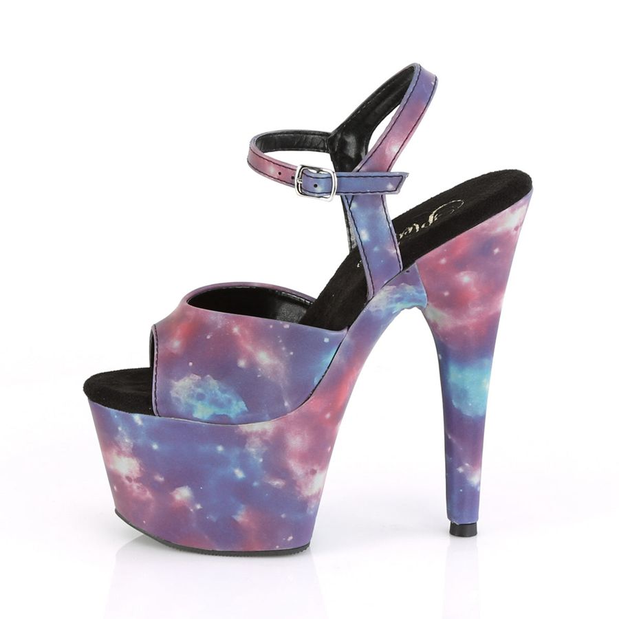 Women's Pleaser Adore-709REFL Ankle Strap Sandals Purple | 560GMSOXV