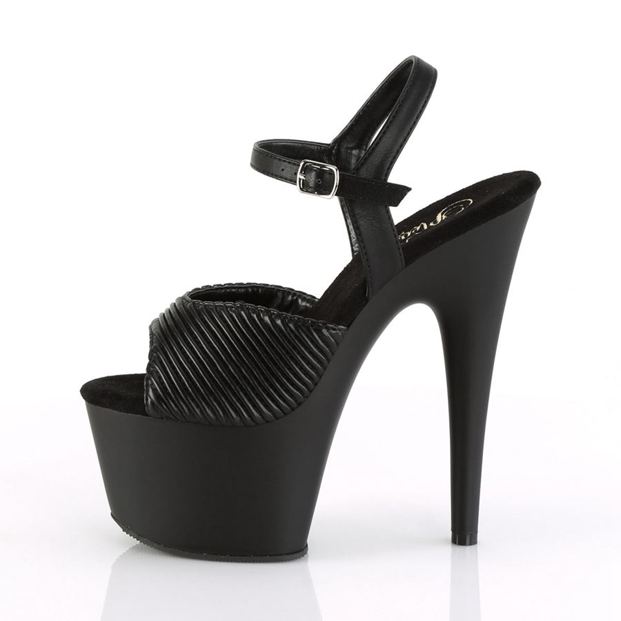 Women's Pleaser Adore-709 Ankle Strap Sandals Black | 548NXUEJA