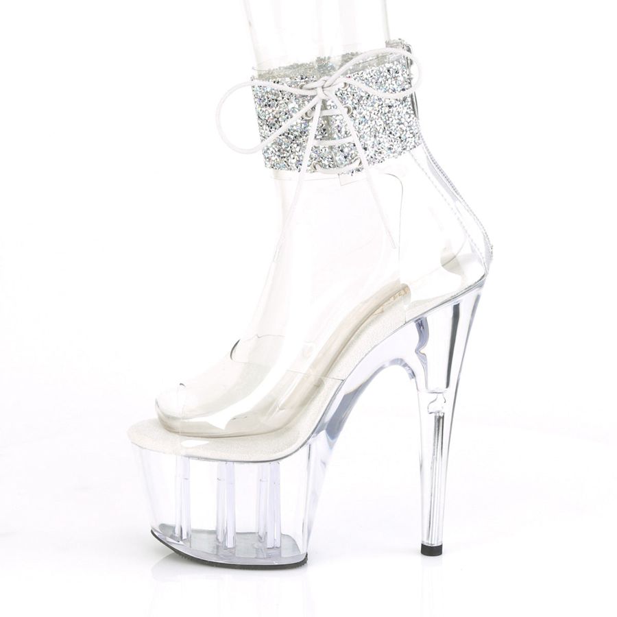 Women's Pleaser Adore-724RS-02 Heels Clear | 837YZKFHG