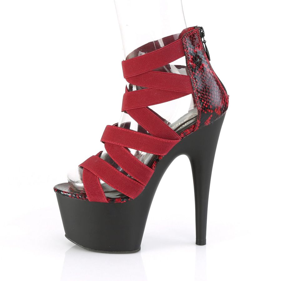 Women's Pleaser Adore-748SP Heels Burgundy | 619BXHTWL