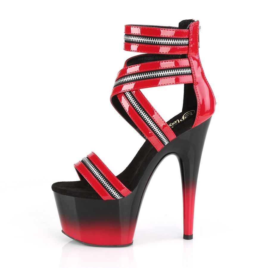 Women's Pleaser Adore-766 Ankle Strap Sandals Red | 430WLUIYA