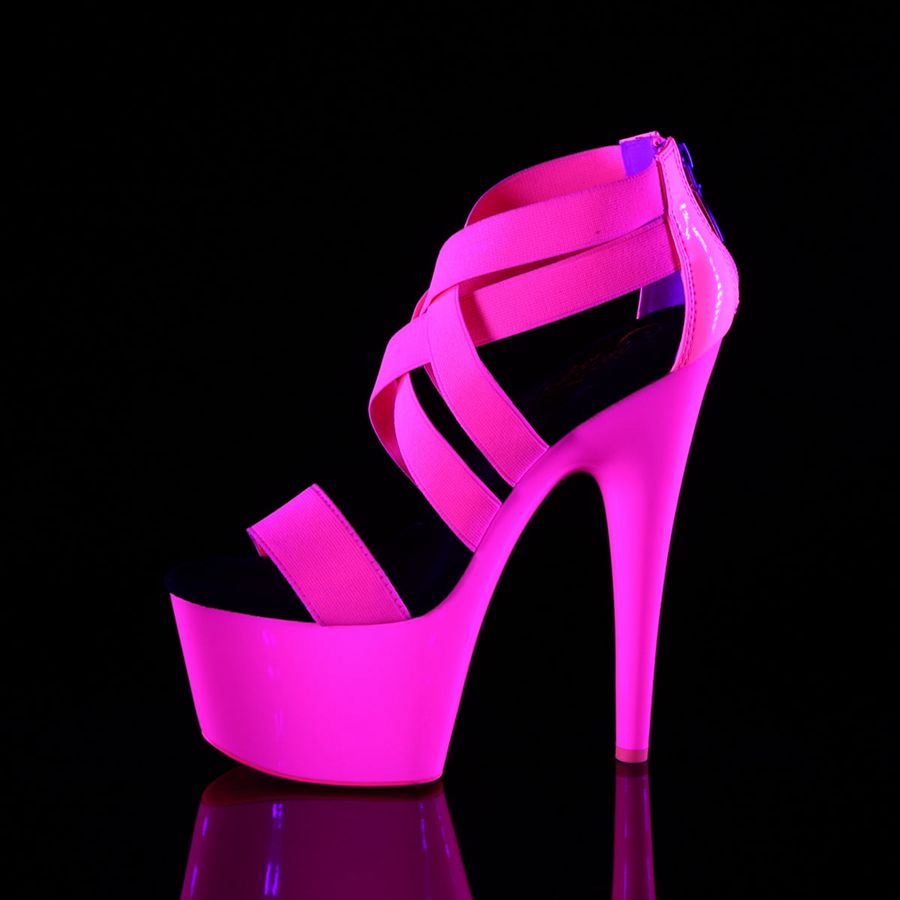 Women's Pleaser Adore-769UV Heels Pink | 631CKEHDS