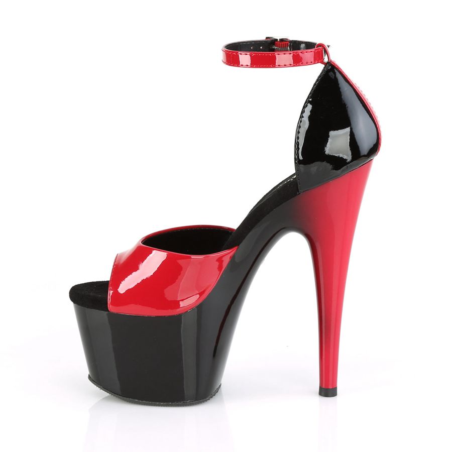 Women's Pleaser Adore-789 Heels Red Black | 516RFXGNY