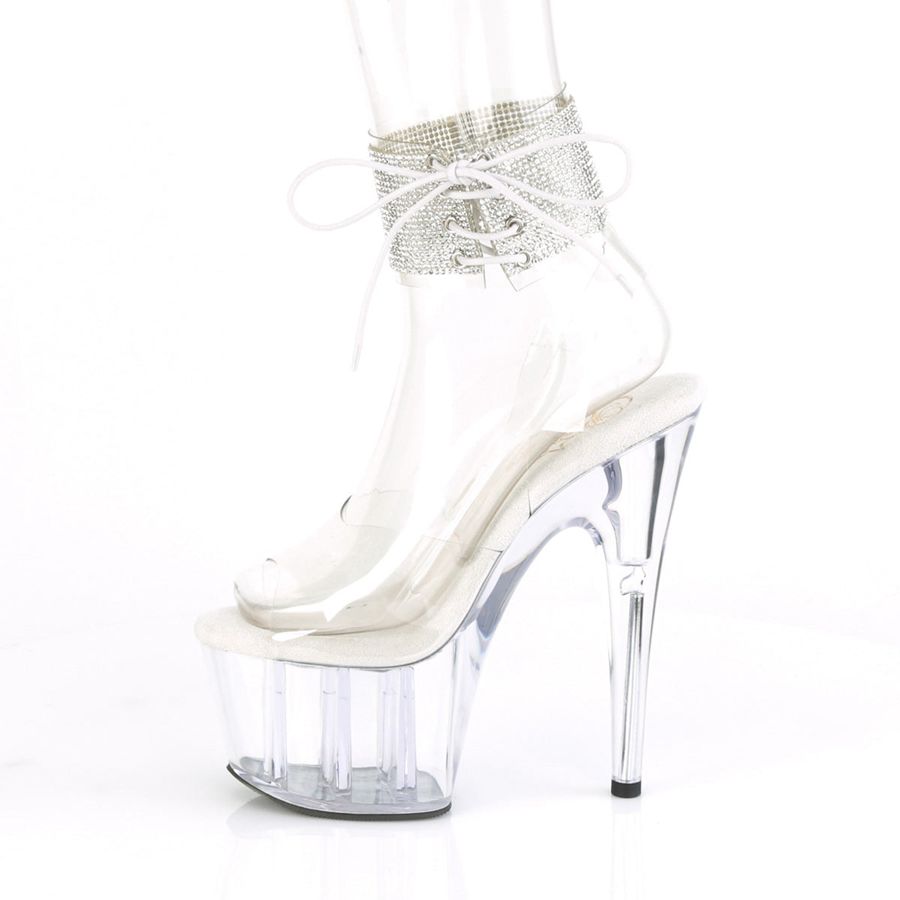 Women's Pleaser Adore-791-2RS Heels Clear | 658UBFMIZ