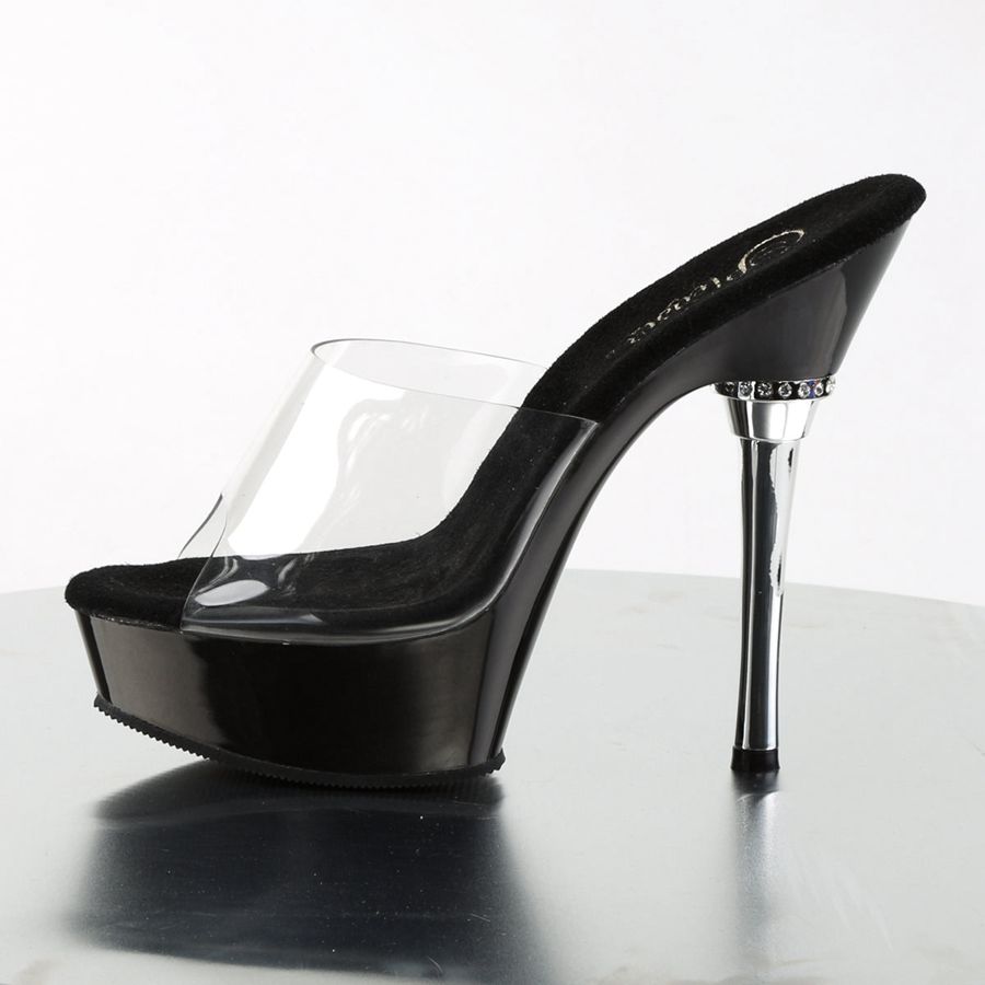 Women's Pleaser Allure-601 Platform Sandals Black | 089OEZCVM