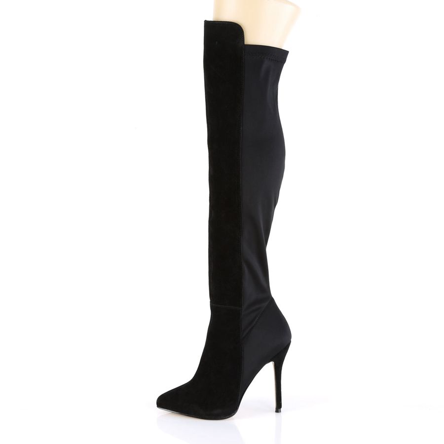 Women's Pleaser Amuse-2018 Knee High Boots Black | 685HXPMVC