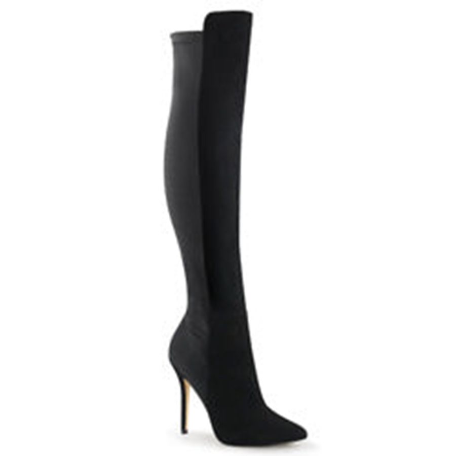 Women's Pleaser Amuse-2018 Knee High Boots Black | 685HXPMVC