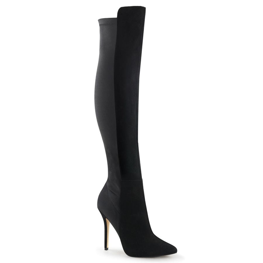 Women\'s Pleaser Amuse-2018 Knee High Boots Black | 685HXPMVC