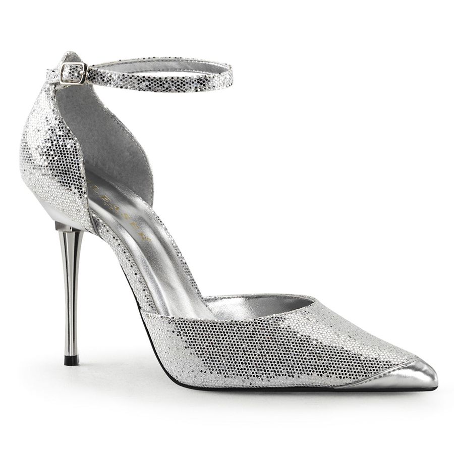 Women\'s Pleaser Appeal-21 Pumps Silver | 581LUWFMR